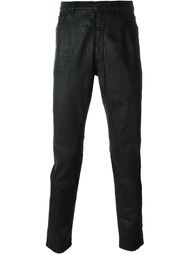 джинсы с вощеным покрытием Rick Owens DRKSHDW
