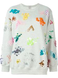 confetti embroidered jersey sweatshirt Ashish