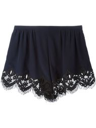 lace hem mini shorts Chloé