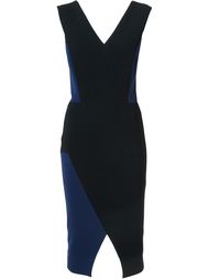 colour block dress Victoria Beckham