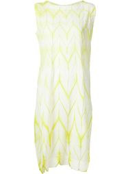 loose dress with yellow dye pattern Issey Miyake