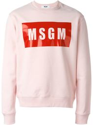 толстовка с принтом логотипа   MSGM