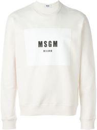 толстовка с принтом логотипа   MSGM
