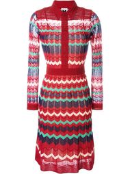 трикотажное платье с зигзагообразным узором M Missoni