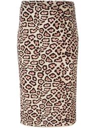 юбка-карандаш с леопардовым принтом Givenchy