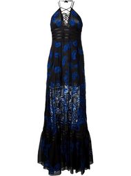 платье с вышивкой Roberto Cavalli