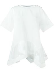 расклешенная прозрачная блузка Givenchy