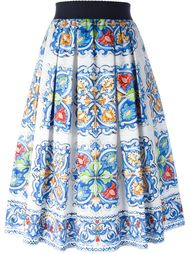 юбка с принтом 'Majolica' Dolce &amp;amp; Gabbana