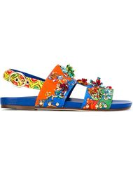 сандалии с принтом 'Carretto Siciliano' Dolce &amp;amp; Gabbana