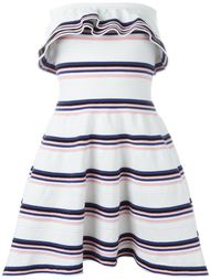 stripe ruffle dress MSGM