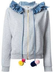 ruffle applique zip hoodie Natasha Zinko