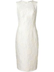 парчовое платье с цветочным узором Ermanno Scervino