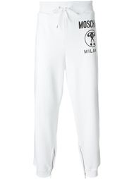 спортивные брюки с принтом-логотипом Moschino