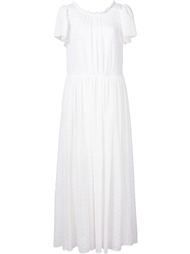 длинное платье с короткими рукавами Saint Laurent