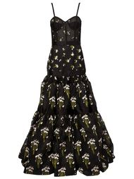 пышное вечернее платье на бретельках Alexander McQueen