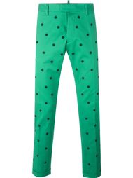 брюки с вышитыми логотипами Dsquared2
