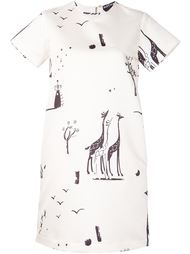 giraffe print dress Rochas