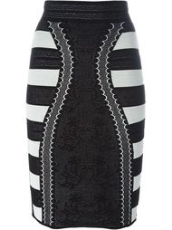юбка-карандаш в полоску Alexander McQueen