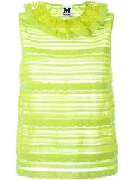 ruffle neck sheer top M Missoni