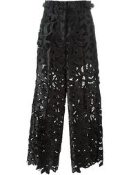 широкие кружевные брюки Sacai