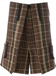 plaid velcro shorts Raf Simons