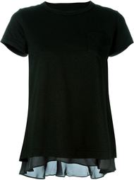 футболка с кружевными деталями Sacai