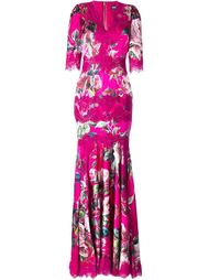платье в пол с цветочным мотивом Dolce &amp;amp; Gabbana