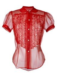 прозрачная рубашка с оборками Comme Des Garçons Girl