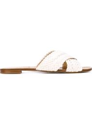 сандалии с плетеными ремешками Stuart Weitzman