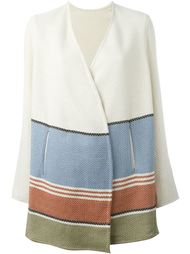 colour block cardi-coat  Closed