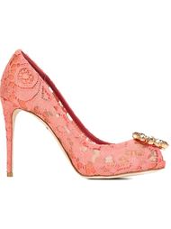 декорированные туфли с отделкой из кружева Dolce &amp;amp; Gabbana