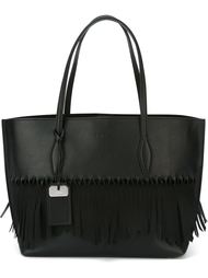 large fringed shoulder bag Tod's