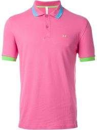wide collar and sleeve detail 'Righe Fluo' polo shirt Sun 68