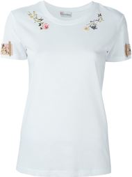 floral embroidery T-shirt Red Valentino