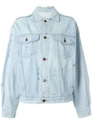 embellished back denim jacket Forte Couture
