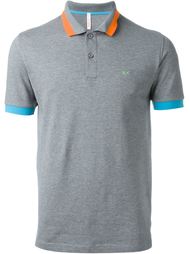 wide collar and sleeve detail 'Righe Fluo' polo shirt Sun 68