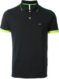 small collar and sleeve detail 'Righe Fluo' polo shirt Sun 68