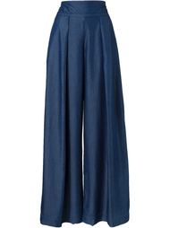 chambray palazzo pants Nicole Miller