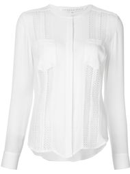 embroidered lace panel shirt Veronica Beard