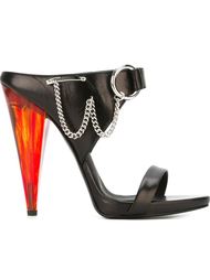 мюли на контрастном каблуке Giuseppe Zanotti Design