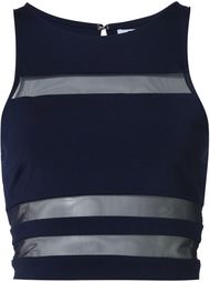укороченный топ с прозрачными полосками T By Alexander Wang
