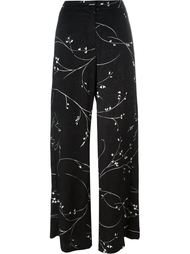 floral print textured trousers Eggs
