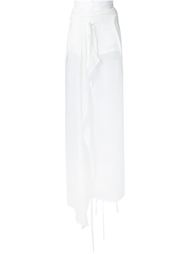wrap fastening semi sheer long skirt Ann Demeulemeester