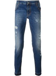 джинсы с потертой отделкой Ermanno Scervino