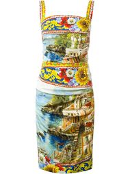 платье с принтом пейзажа Dolce &amp;amp; Gabbana