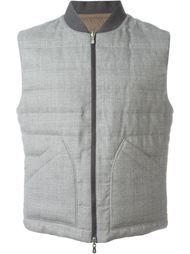 дутая куртка без рукавов  Brunello Cucinelli