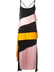 длинное многоярусное платье MSGM