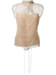 прозрачный топ без рукавов  Lanvin