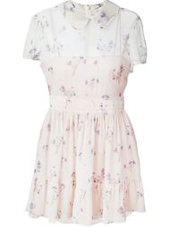 платье-рубашка с цветочным принтом Red Valentino