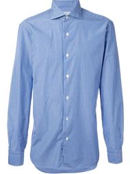 pinstriped contrast button down shirt Barba